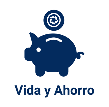 Icono de seguro de vida y ahorro