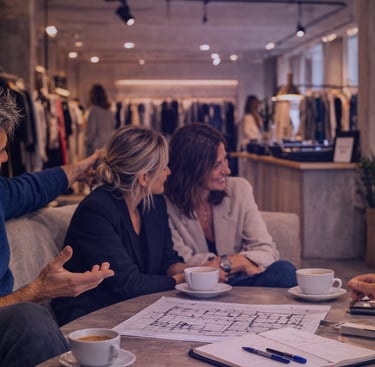 image réunion en magasin juan torralbo