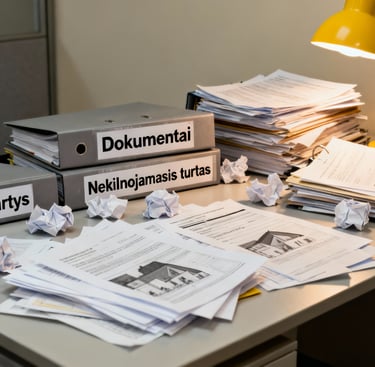 Nekilnojamo turto dokumentu tvarkymas. Nt dokumentai. 