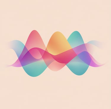 illustration graphique et artistique d'une vibration composée de plusieurs couleurs différentes