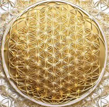 une fleur de vie dorée