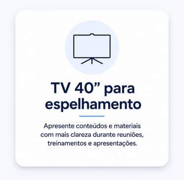 TV para espelhamento na sala de reunião