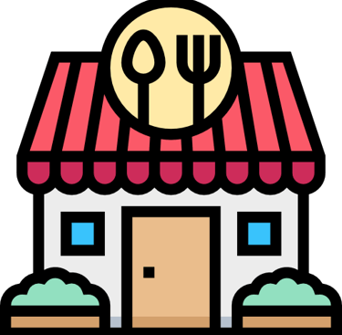 Restaurant owner reviewing customer feedback using digital technology