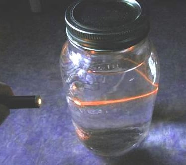 what a laser pointer shows after production of colloidal silver