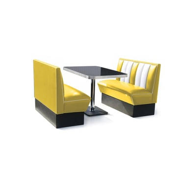 Bel air classic dinner 120cm yellow kit 2 pc plus 1 table,vintage table