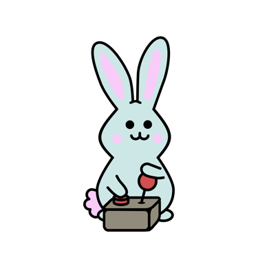 Winnie Gotmilk, Audio pour jeux vidéo Bretagne - Illustration lapin joystick par Antuwenn