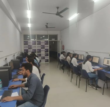 students taking practical lab class for Hands-on Training