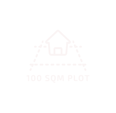Outlined 100 square meter plot for tropical villa construction in Bali by Vision Immo Bali