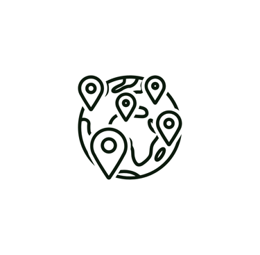 a black and white logo with a dog in the middle