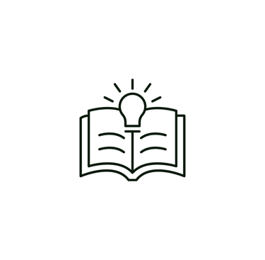a book with a light bulb on top of it