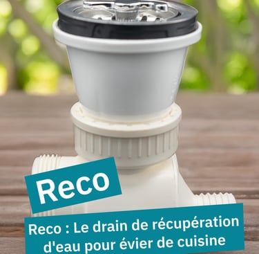 bonde d'évier séparateur d'eau grise et clair
