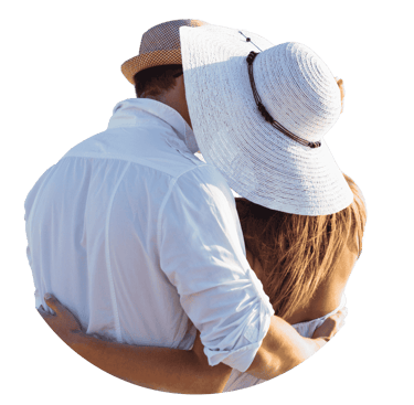 A happy couple after counseling