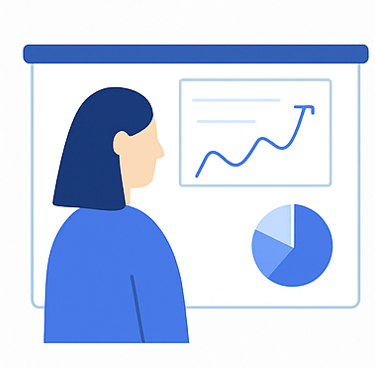 Icon of CFO helping business with financial planning