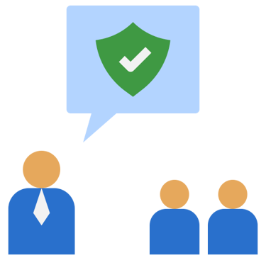 An icon showing individuals at work