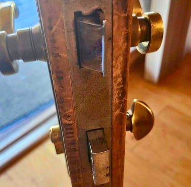 Door lock deadbolt representing residential locksmith service in Burnsville, NC