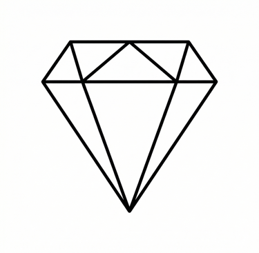 Ícone de diamante representando a utilização de géis importados de alta fixação e qualidade premium.