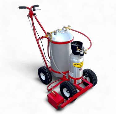 CO2 grass and turf paint striping machine for striping football and soccer fields