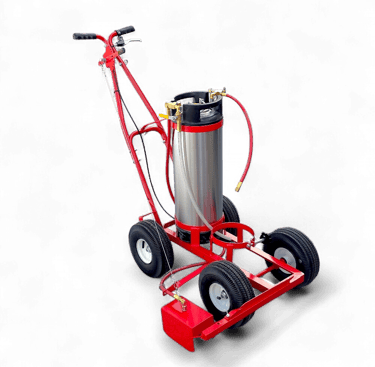 Model 250 nitrogen powered parking lot paint striping machine for painting lines on parking lots
