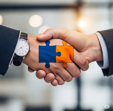 Symbol of dedicated business partner