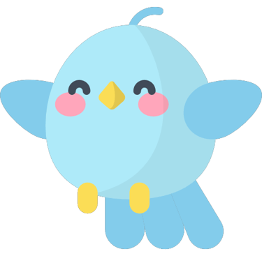 a blue bird with a yellow beak and a yellow beak