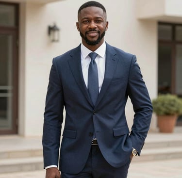 Portrait of a smiling professional woman in a modern office setting.
