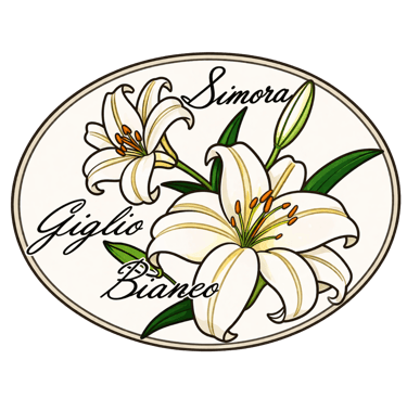 Logo Dimora Giglio Bianco