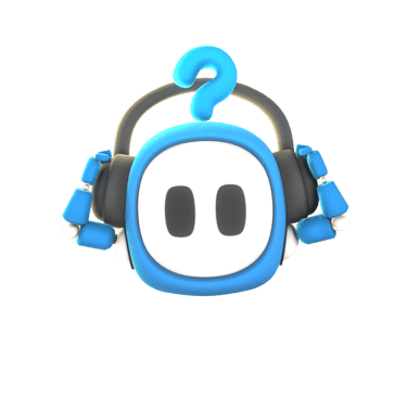 Mascotte 3D Quizzo qui écoute de la musique