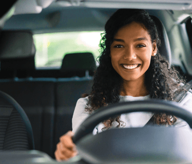 relaxed and confident driver