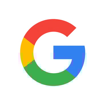 a blue and white letter m with a white letter m