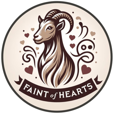 Faint of Hearts Farm myotonic fainting goats ranch agricultural brand logo