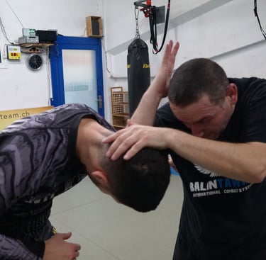 Combat cuentada art martial a main nue