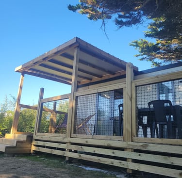 Mobil-home Horizon au cœur de la végétation du camping La Grée Penvins