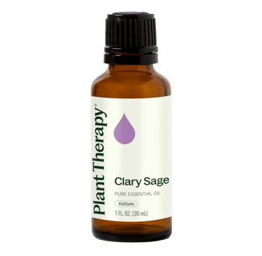Plant Therapy Clary Sage essential oil bottle labeled KidSafe, 30 ml