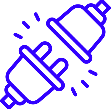Symbole de l'installation ; branchez - écoutez