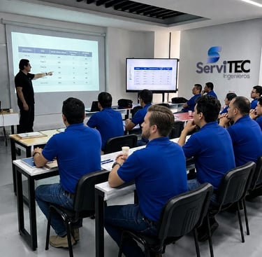 Equipo técnico de Servitec Ingenieros en capacitación especializada y actualización profesional