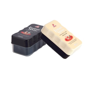 Yuppies Instant Shine sponge packaging – floral-scented leather shoe care