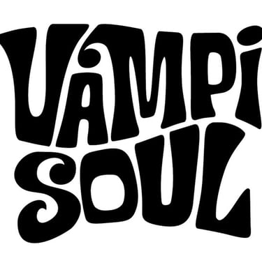 Vampi Soul record label logo featuring retro 1960s psychedelic black typography on a white background.