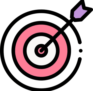 Cible avec une flèche en plein dans le mille