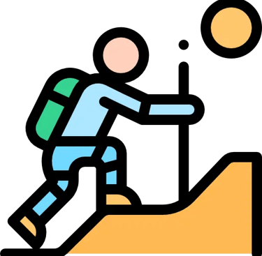 icone d'une personne grimpant une montagne