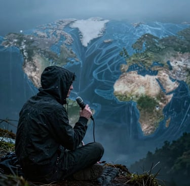 A man in a black hoodie