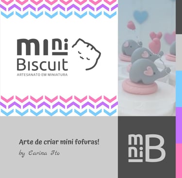 Identidade visual da Mini Biscuit artesanato em miniatura - Priscila Kato Design