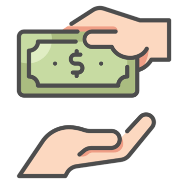Icono Pagar efectivo pago dinero by designbombs on <a href="https://icon-icons.com/es/authors/917-de