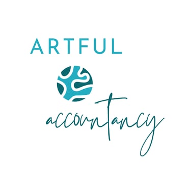 Artful Accountancy logo with teal lettering and a circular abstract icon above the wordmark.