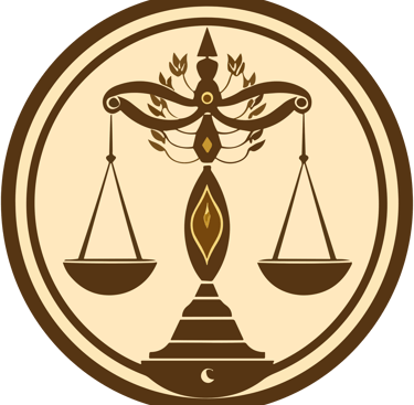 "Law tuition symbol showing a gavel, law scales, and legal education tools."