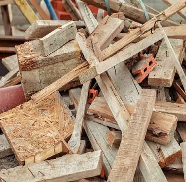 pile of construction debris