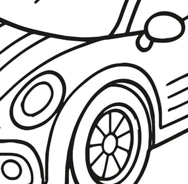 cartoon car for coloring pages