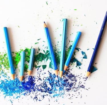 graphothérapie crayon bleu