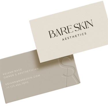 business card mockup simple minimalist neutral beige