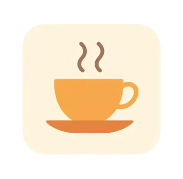 steaming cup of coffee icon for decoration