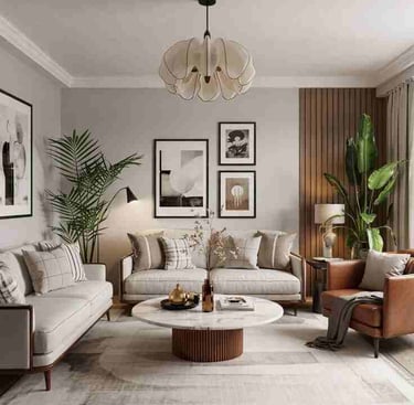  modern living room with affordable decorations